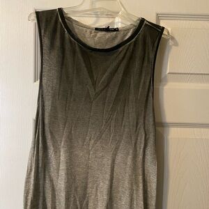 Very stylish and cute- Rag & bone Metallic Gray Crewneck Top